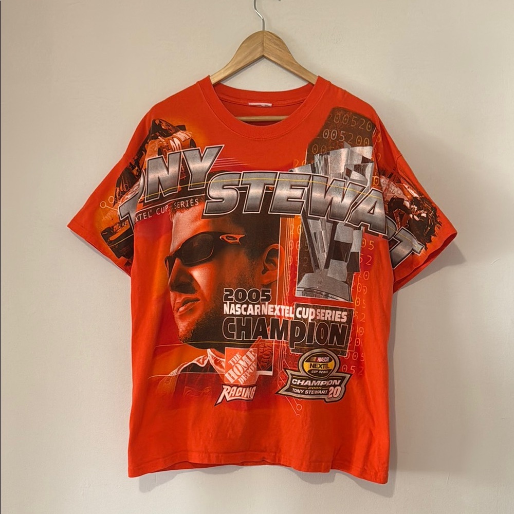 Vintage Tony Stewart T-Shirt / 2005 / Nascar Champion / XL / AOP